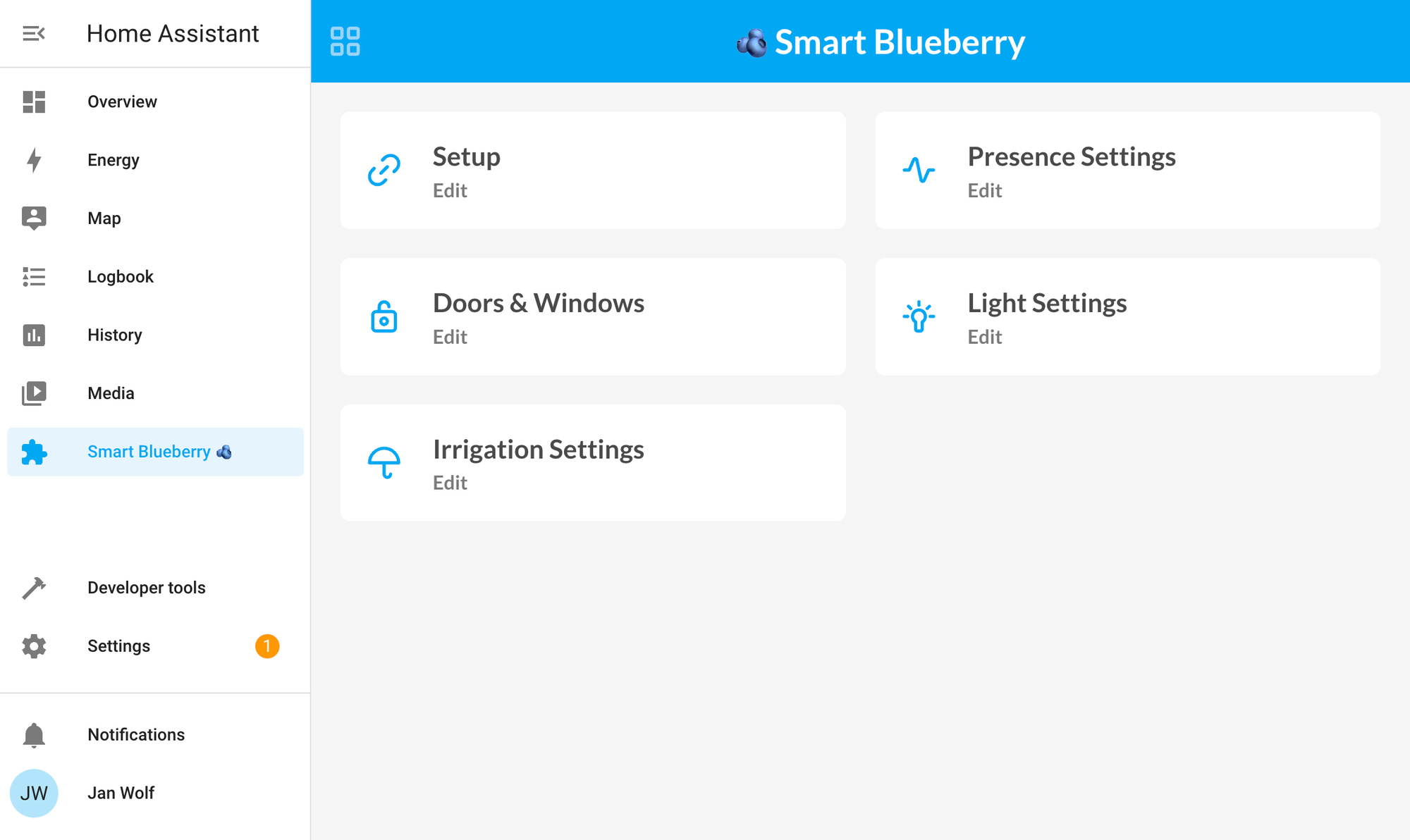 Smart Blueberry - Addon for Home Assistant